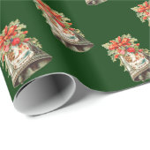 Vintage kerstgebell Verpakkingspapier Cadeaupapier (Rol Hoek)