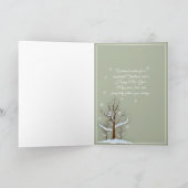 Vintage kerstgeblonde Baby vogellammeren Kaart (Binnen)