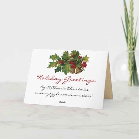 Vintage-kerstgedicht Feestdagen Kaart (Achterkant)