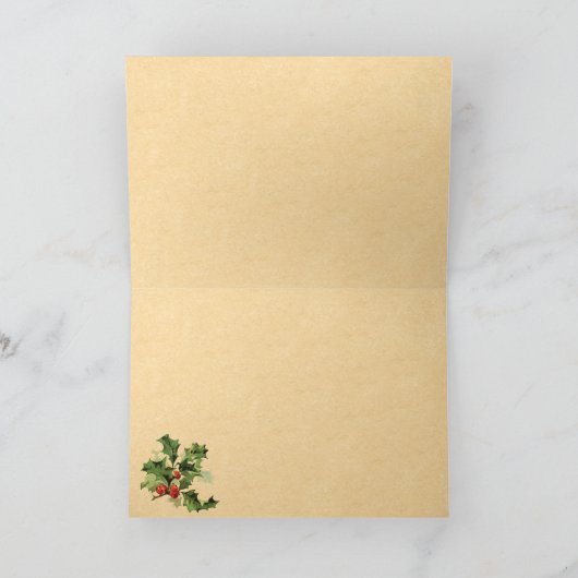 Vintage-kerstgedicht Feestdagen Kaart (Binnen)