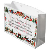 Vintage-kerstgedicht Large Cadeautasje (Achterkant Gekanteld)