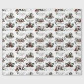 Vintage kerstgedicht omslagpapier cadeaupapier (Vlak)