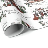 Vintage kerstgedicht omslagpapier cadeaupapier (Rol Hoek)
