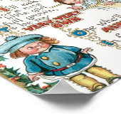 Vintage-kerstgedicht Poster (Hoek)