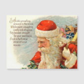Vintage Kerstgedicht Santa magnetische kaart (Voorkant)