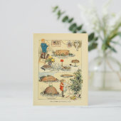 Vintage kerstgerechten van Antiek kookboek Briefkaart (Staand voorkant)