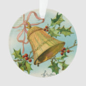 Vintage kerstgoudcellen ornament (voorkant)