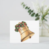 Vintage-kerstgouden cellen, Seizoensgroeten Feestdagenkaart (Staand voorkant)