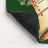 Vintage-kerstgouden cellen, Seizoensgroeten Muismat (Hoek)