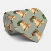 Vintage-kerstgouden cellen, Seizoensgroeten Stropdas (Opgerold)