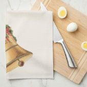 Vintage-kerstgouden cellen, Seizoensgroeten Theedoek (Quarter Fold)