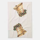 Vintage-kerstgouden cellen, Seizoensgroeten Theedoek (Verticaal)