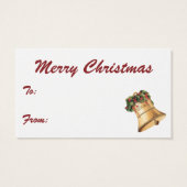 Vintage-kerstgouden cellen, Seizoensgroeten Visitekaartjes (Achterkant)