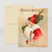 Vintage kerstgratie Briefkaart (Voorkant / Achterkant)