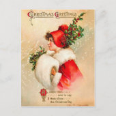 Vintage kerstgratie Briefkaart (Voorkant)