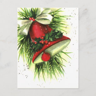 Vintage kerstgratie Briefkaart