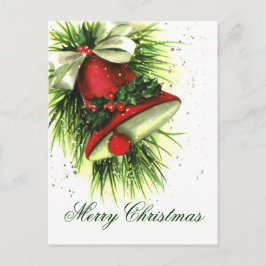 Vintage kerstgratie Briefkaart