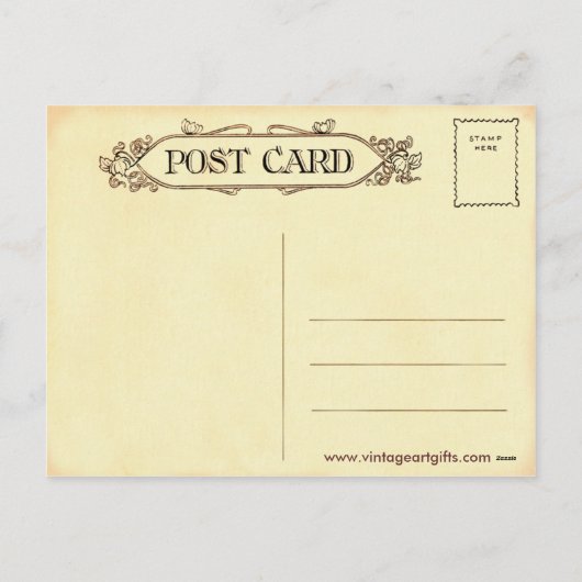 Vintage kerstgratie Briefkaart (Achterkant)