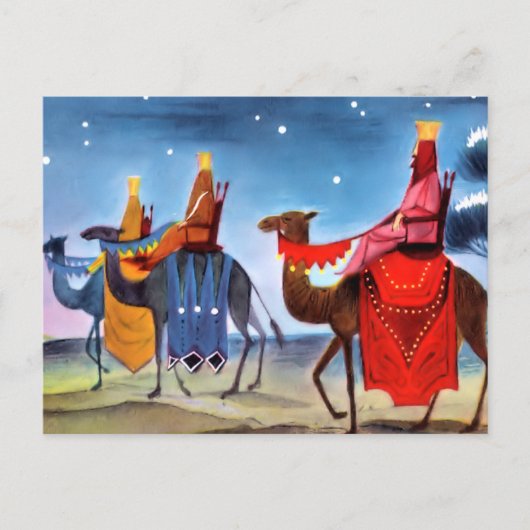 Vintage kerstgratie Briefkaart (Voorkant)