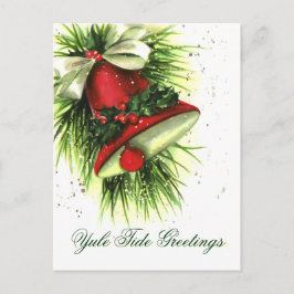 Vintage kerstgratie Briefkaart