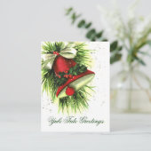 Vintage kerstgratie Briefkaart (Staand voorkant)