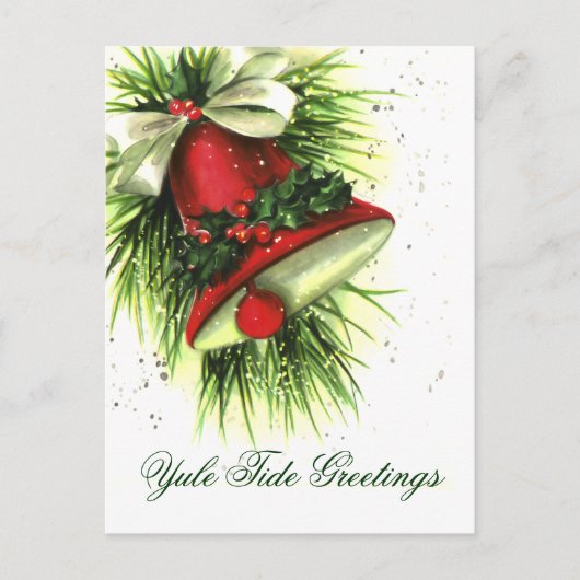 Vintage kerstgratie Briefkaart (Voorkant)