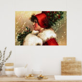 Vintage kerstgratie Poster (Keuken)
