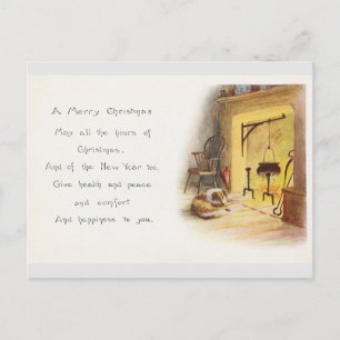 Vintage kerstgroet briefkaart