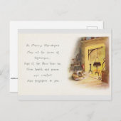 Vintage kerstgroet briefkaart (Voorkant / Achterkant)