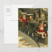 Vintage kerstgroet feestdagenkaart (Voorkant / Achterkant)