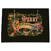  vintage kerstgroet groot cadeauzakje (Voorkant)