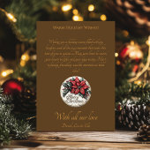 Vintage kerstgroet met Herten Familie Kaart