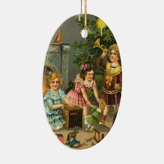 Vintage kerstgroet Ornament (Rechts)