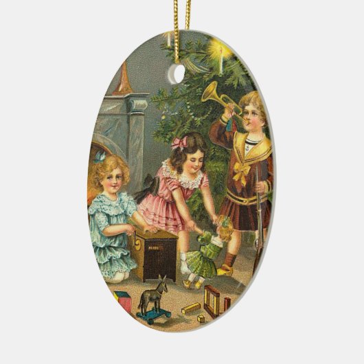 Vintage kerstgroet Ornament (Links)