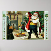 Vintage kerstgroet poster (Voorkant)