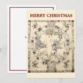 Vintage kerstgroet van Jessie Marion King Feestdagenkaart (Voorkant / Achterkant)