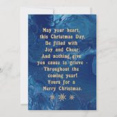 Vintage kerstgroet Vogels Holly Faux Gold Notitiekaartje (Achterkant)