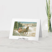 Vintage kerstgroeten Kaart (Achterkant)