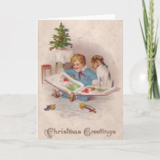 VINTAGE KERSTGROETEN KAART