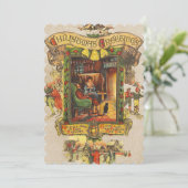 Vintage kerstgroeten Platte fotokaart Feestdagenkaart (Staand voorkant)