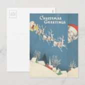 Vintage-kerstgroetings Peking Santa Feestdagenkaart (Voorkant / Achterkant)