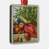 Vintage Kersthart Metalen Ornament (Rechts)