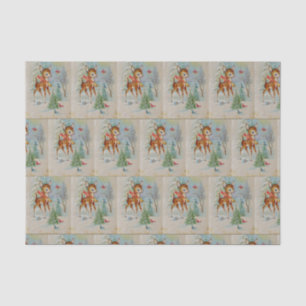 Vintage kersthert Holiday Tissuepapier