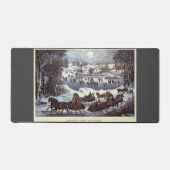 Vintage kersthoezen, centraal park in de winter bureaumat (Voorkant)