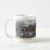 Vintage kersthoezen, centraal park in de winter koffiemok (Links)