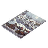 Vintage kersthoezen, centraal park in de winter notitieboek (Linkerzijde)