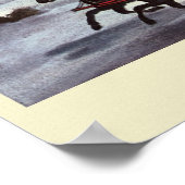 Vintage kersthoezen, centraal park in de winter poster (Hoek)