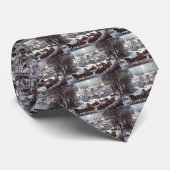 Vintage kersthoezen, centraal park in de winter stropdas (Opgerold)