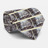 Vintage kersthoezen, centraal park in de winter stropdas (Opgerold)