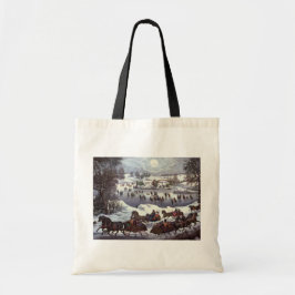 Vintage kersthoezen, centraal park in de winter tote bag